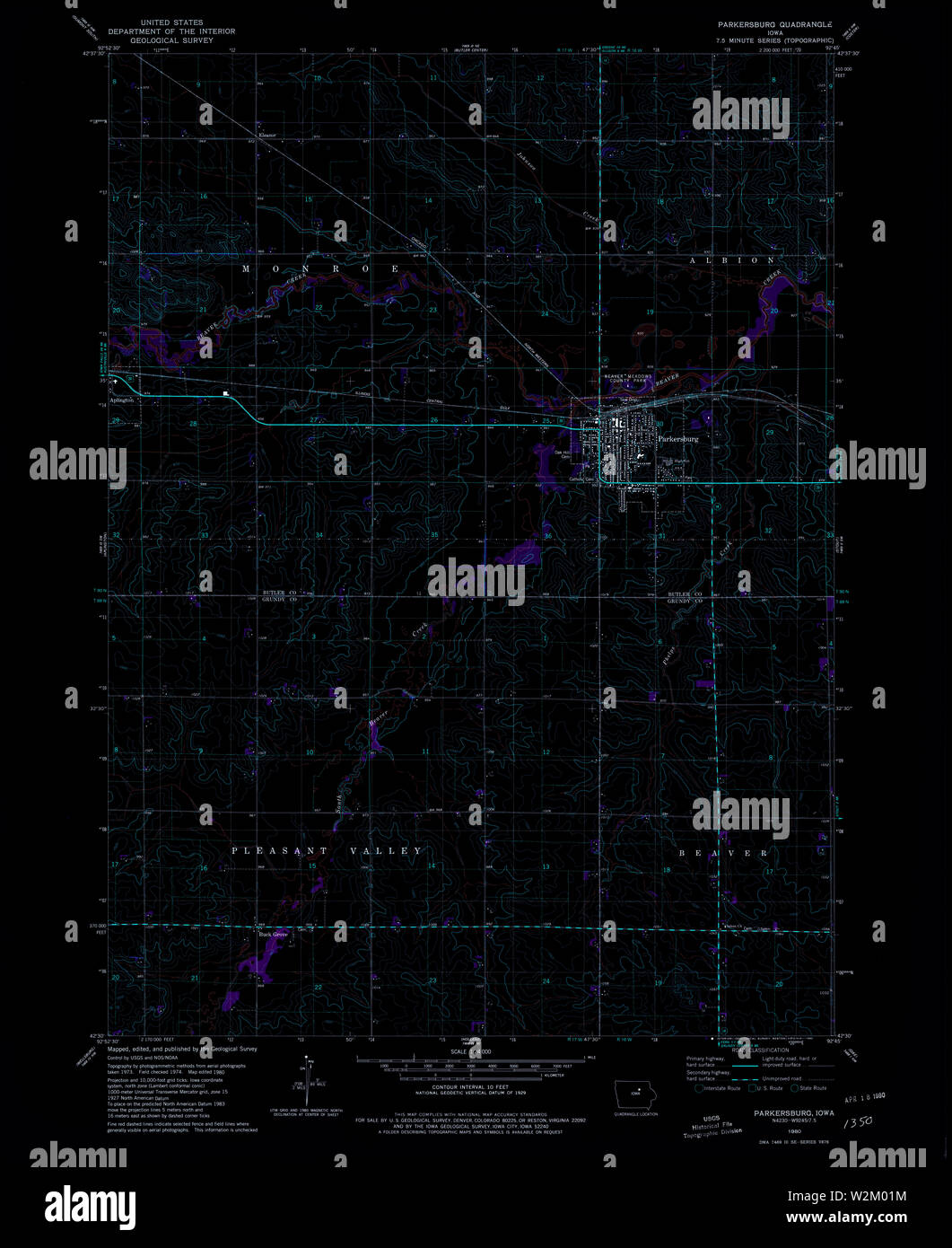 Map of parkersburg hi-res stock photography and images - Alamy