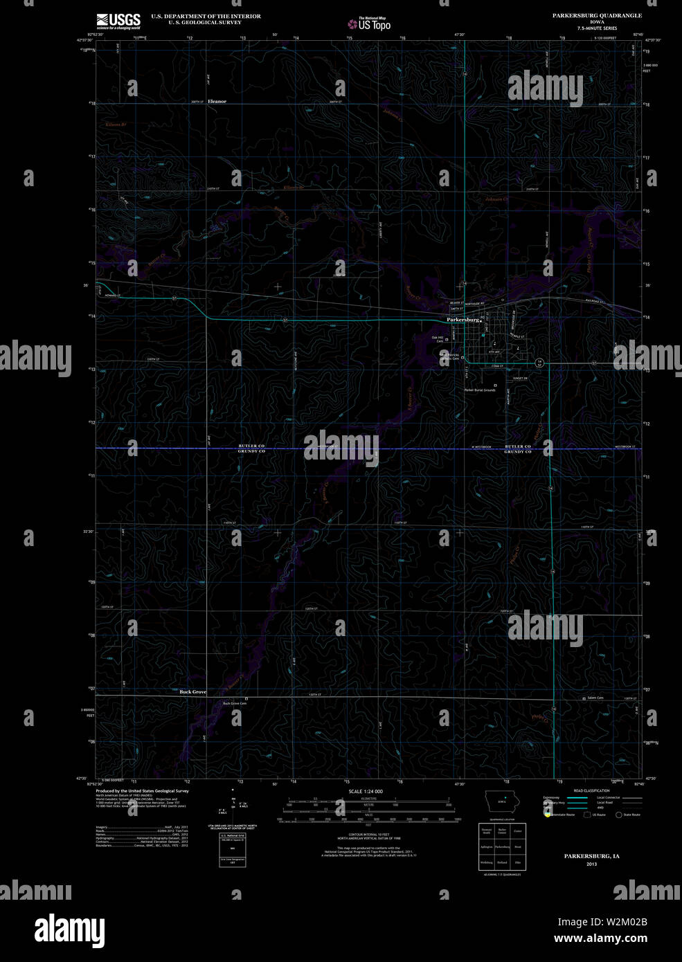 Map of parkersburg hi-res stock photography and images - Alamy