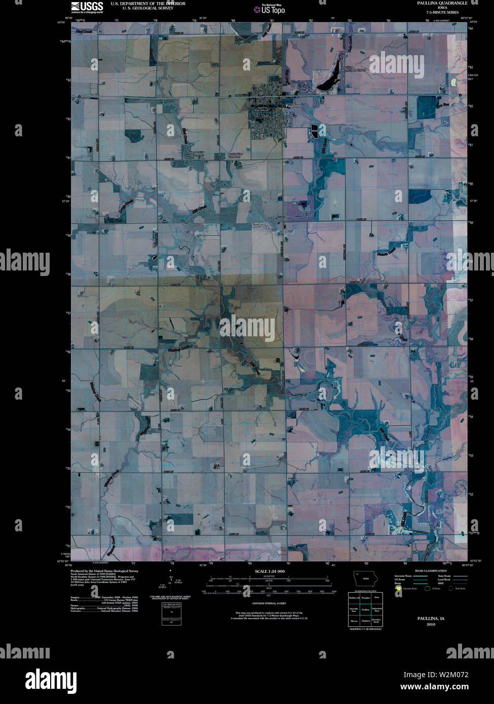 Map of paullina hires stock photography and images Alamy