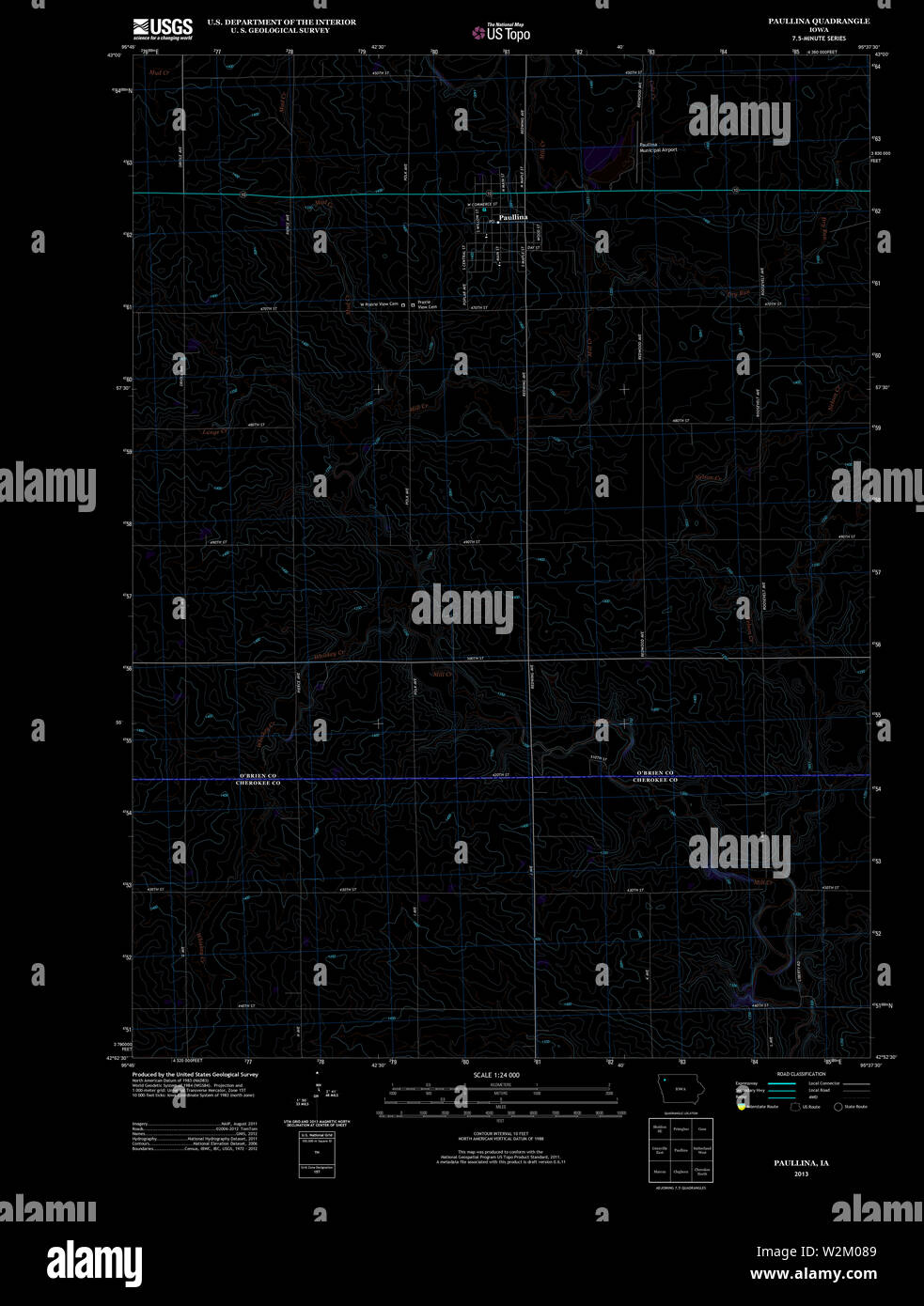 Paullina iowa map hires stock photography and images Alamy