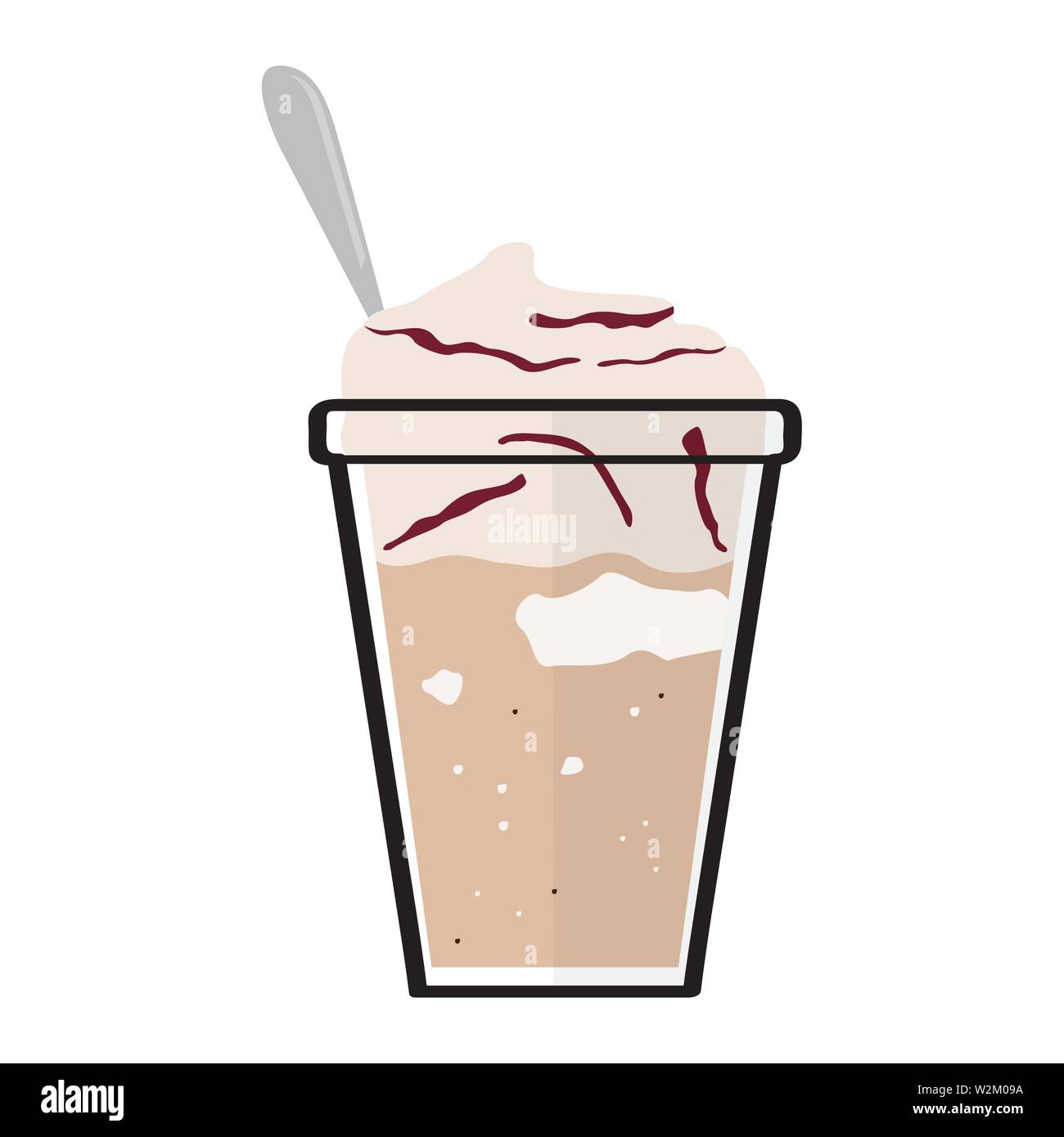 Isolated frappe icon over a white background - Vector Stock Vector ...