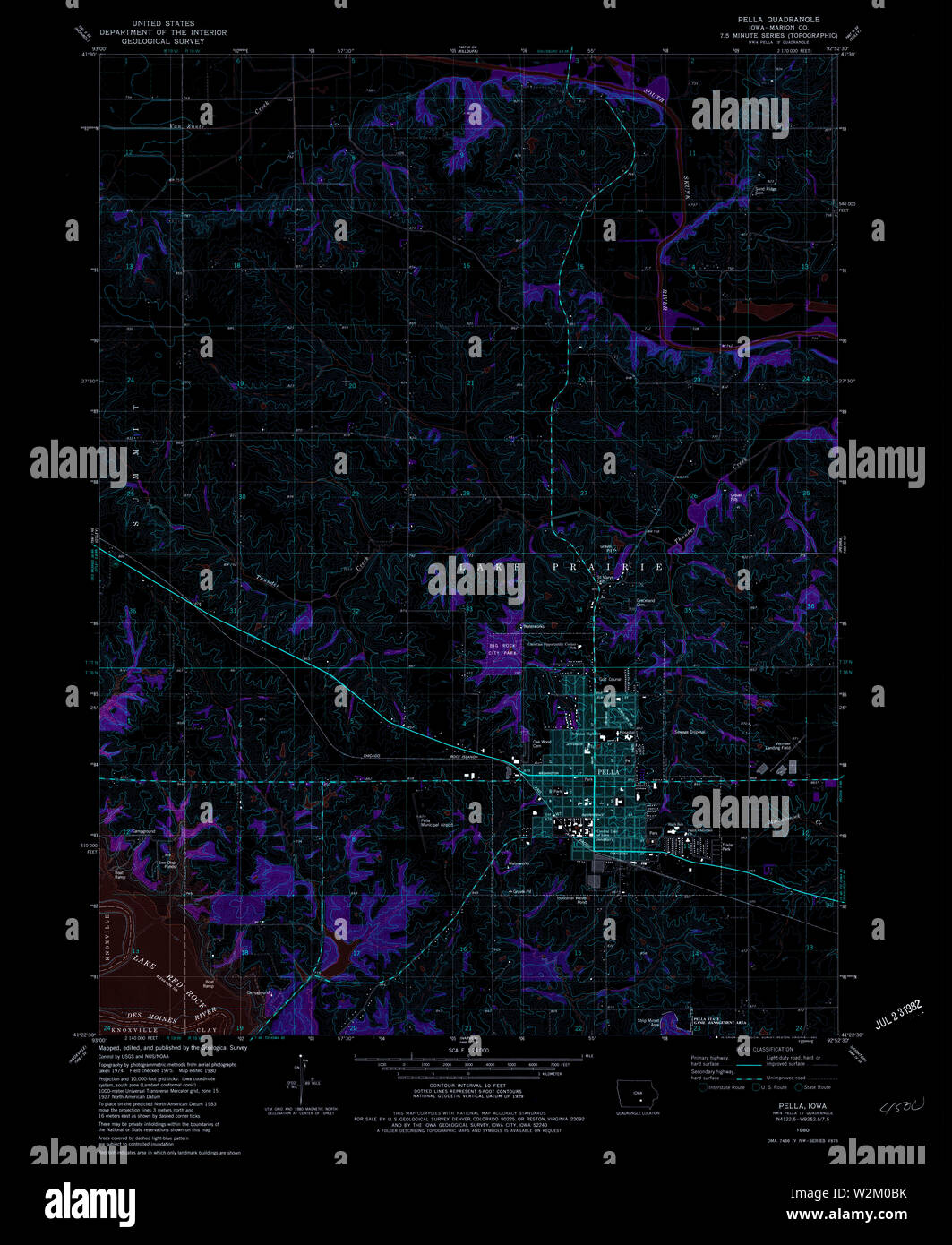Pella iowa map hires stock photography and images Alamy