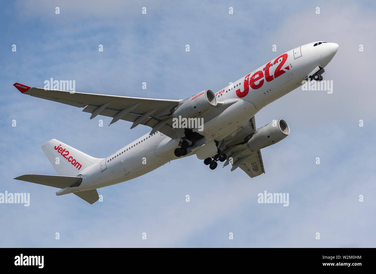 A Jet2 Airbus A330 200 Takes Off From Manchester International Airport 
