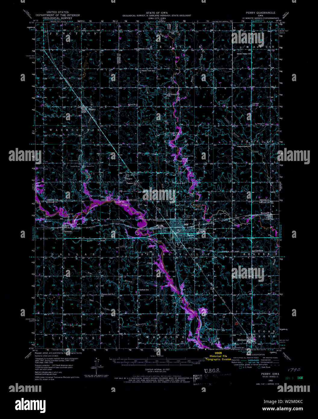 Perry iowa map hires stock photography and images Alamy