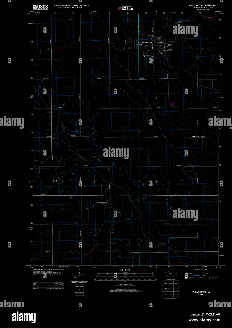 Pocahontas iowa map hires stock photography and images Alamy