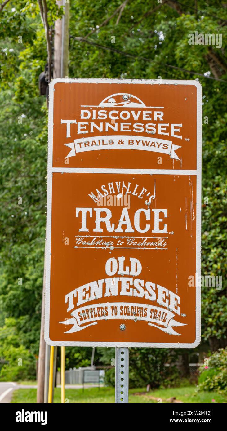 Nashvilles Trace through Tennessee - LEIPERS FORK, USA - JUNE 18, 2019 Stock Photo
