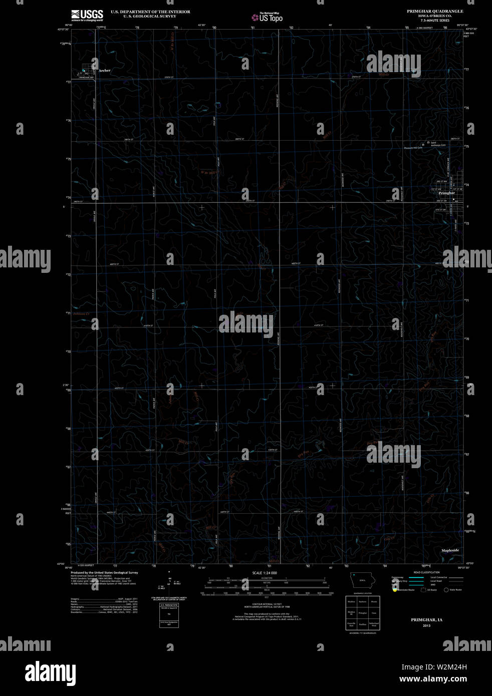 Primghar iowa map hires stock photography and images Alamy