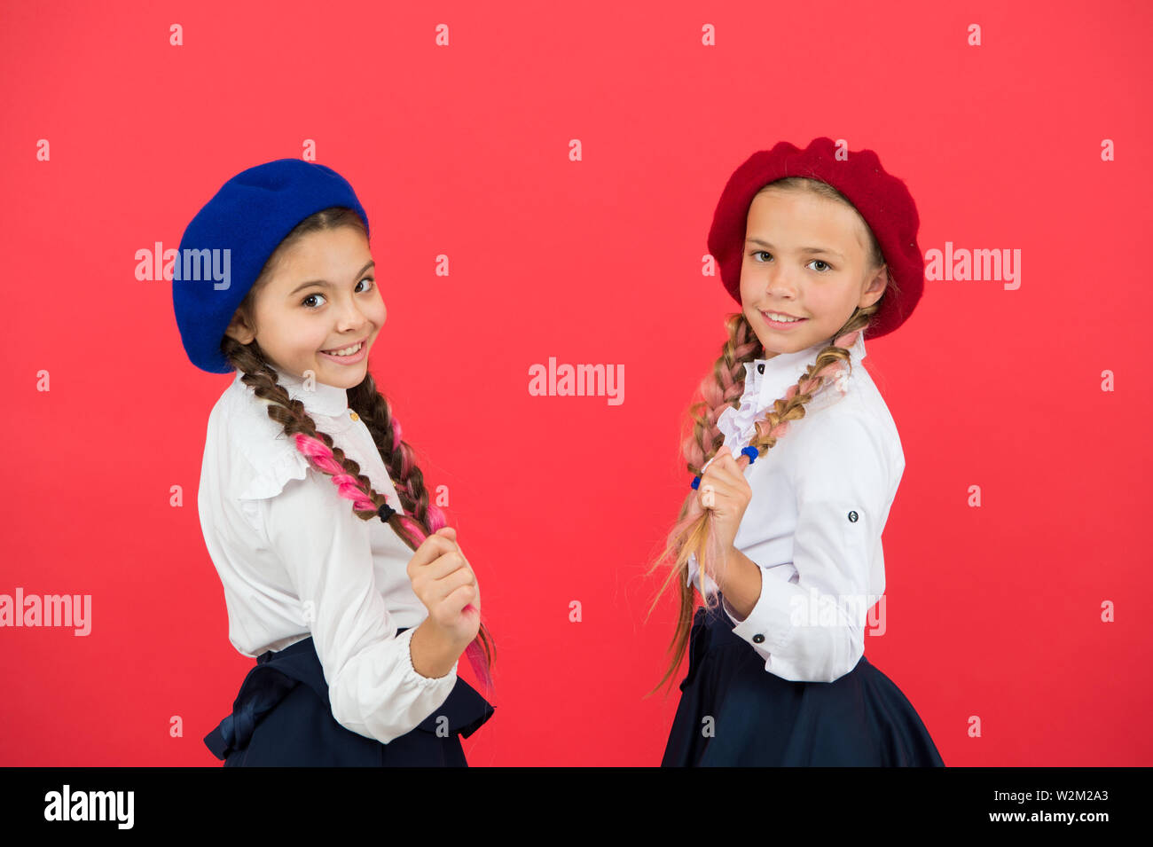 Best Friends Schoolgirls Wear Formal School Uniform Children