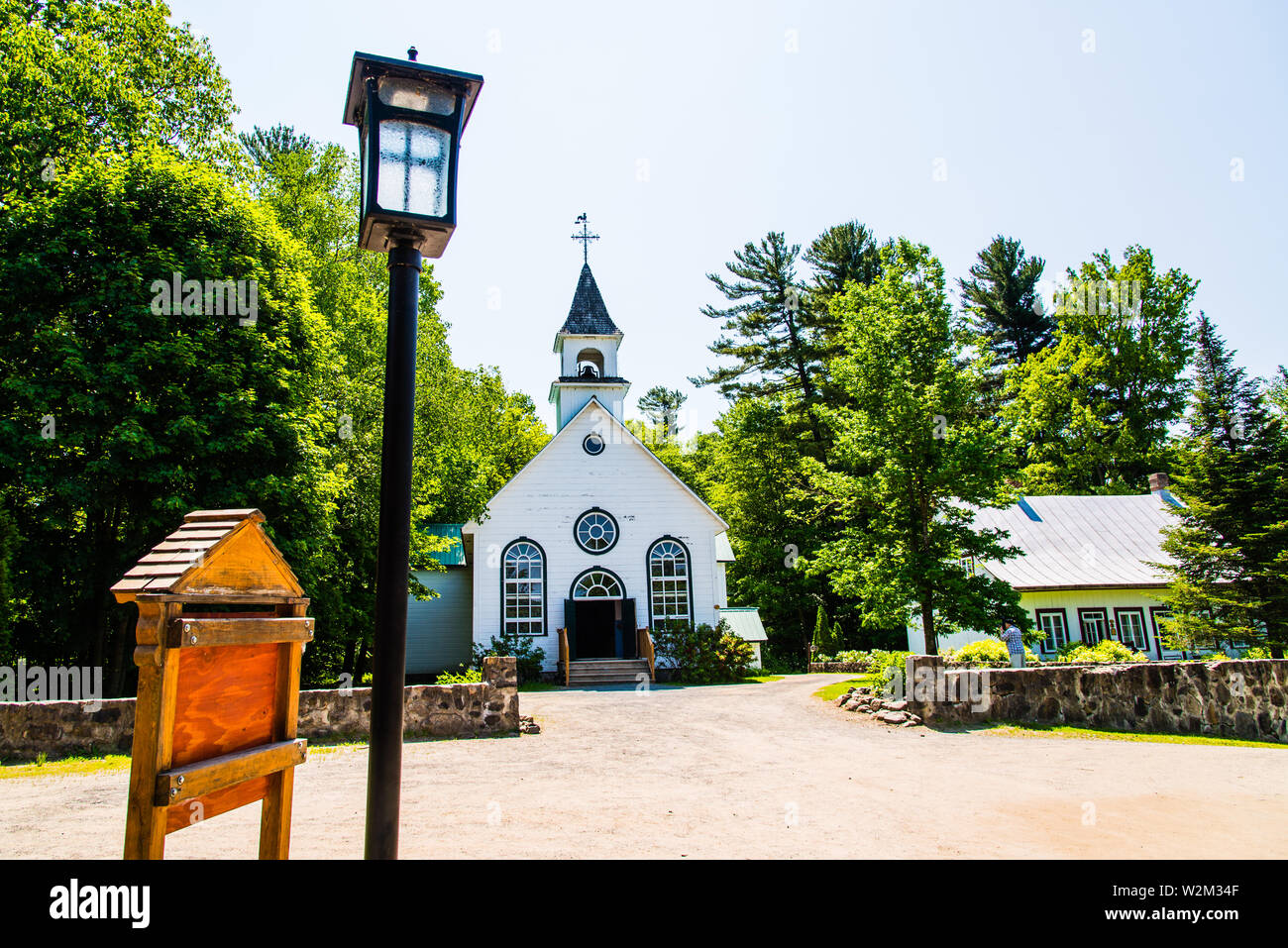 The church in the quebec village (Village Québécois d'Antan of