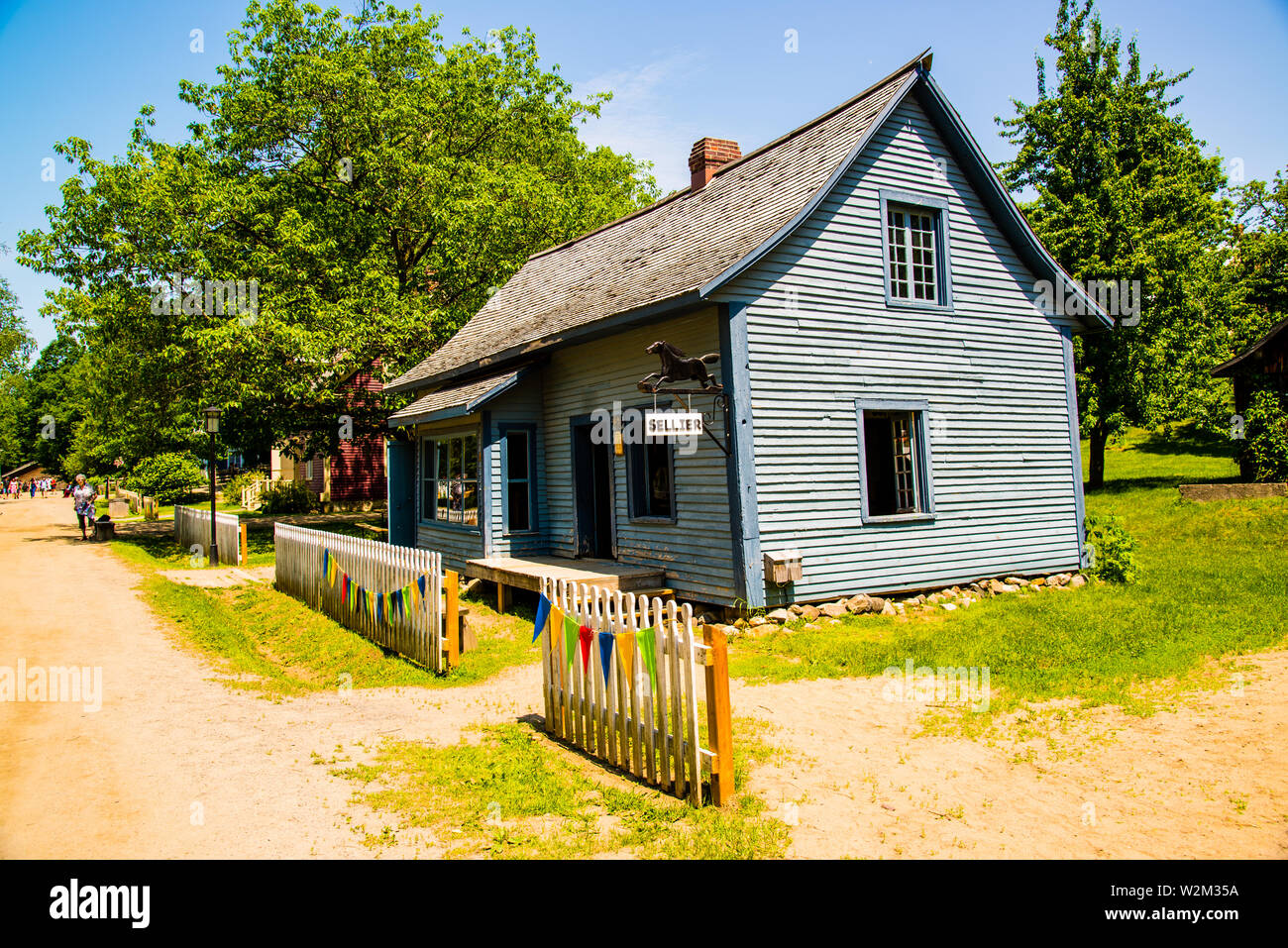 The traditional house in the quebec village (Village Québécois d'Antan