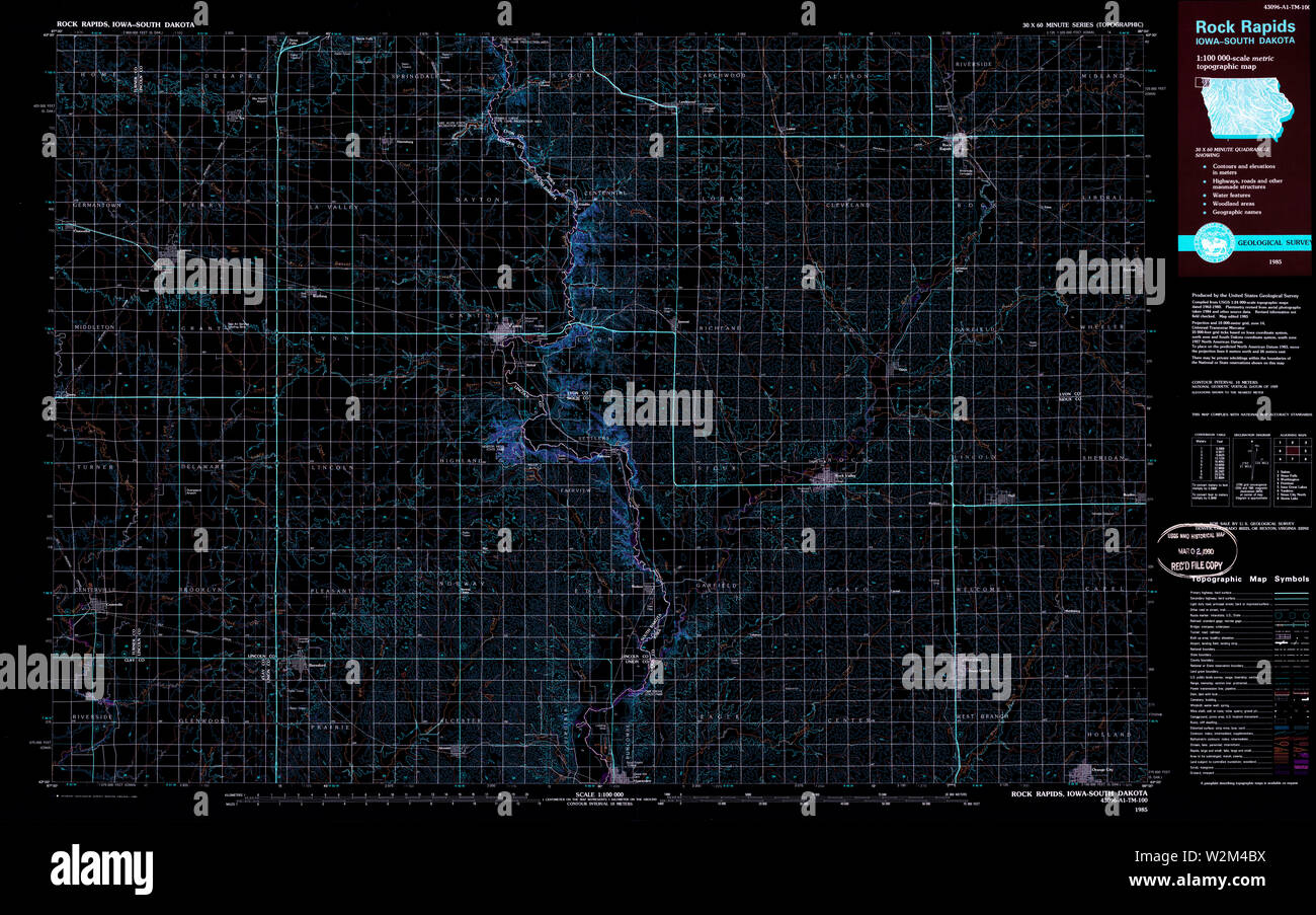 Rock rapids iowa map hires stock photography and images Alamy