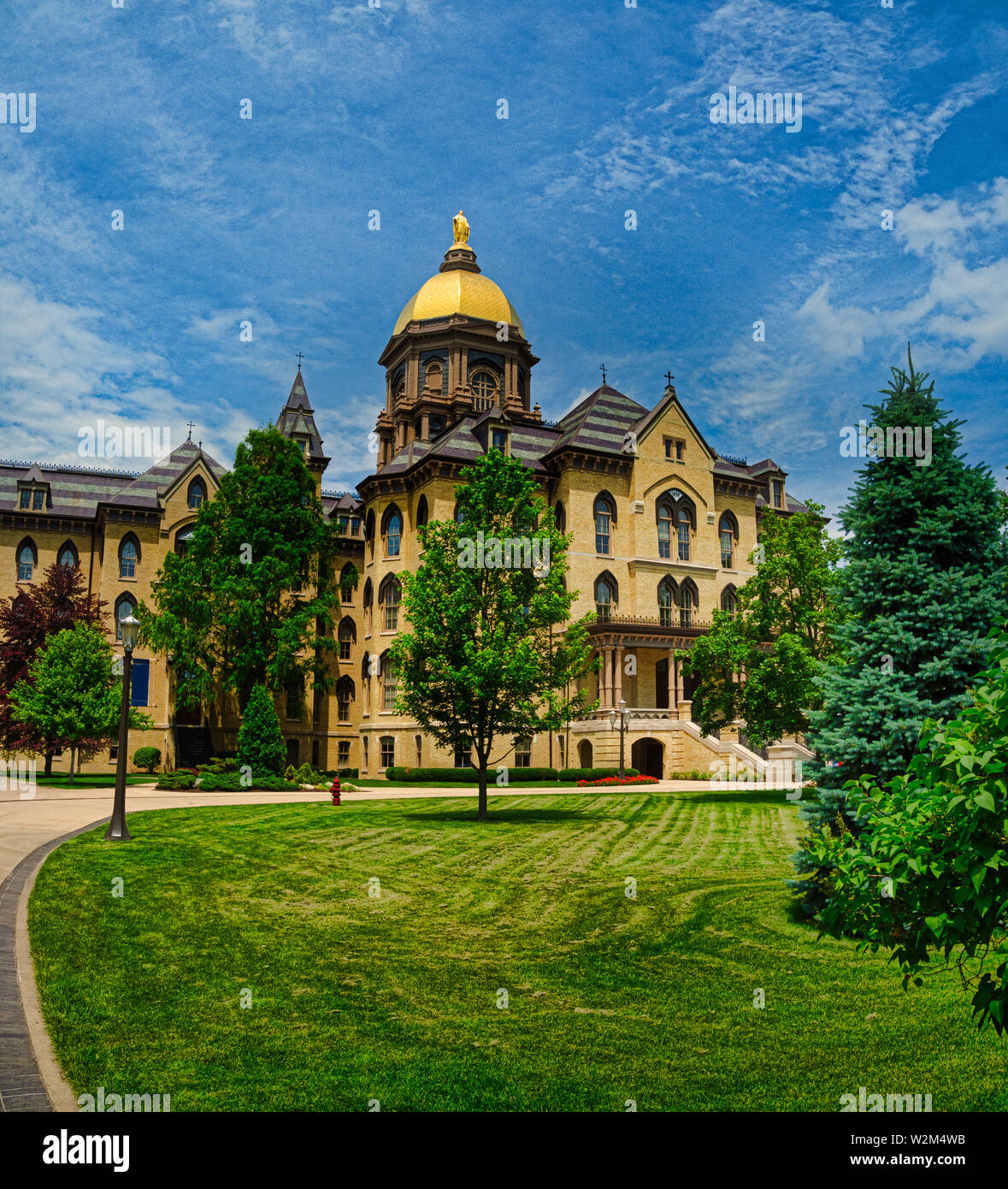 Notre dame university campus south bend indiana stock photo alamy