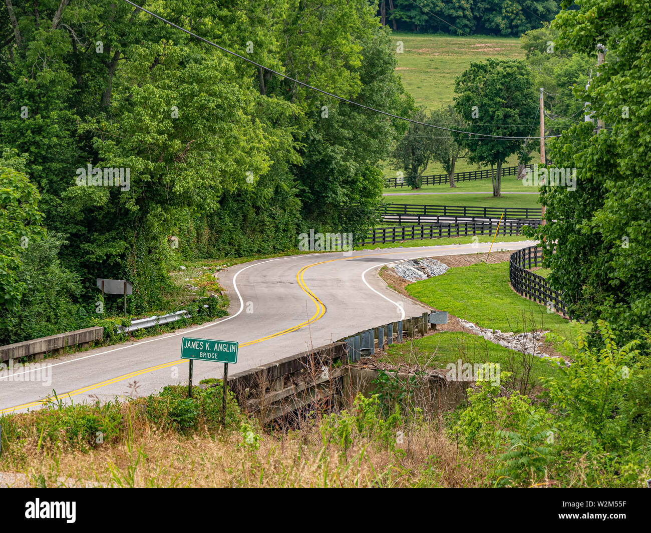 Leipers Fork street view in Tennessee  Stock Photo