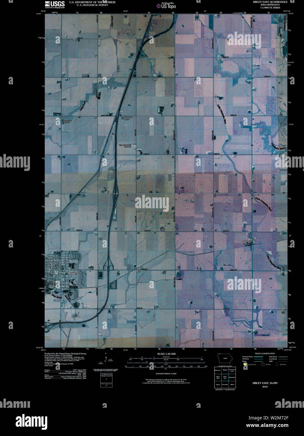 Sibley iowa map hires stock photography and images Alamy