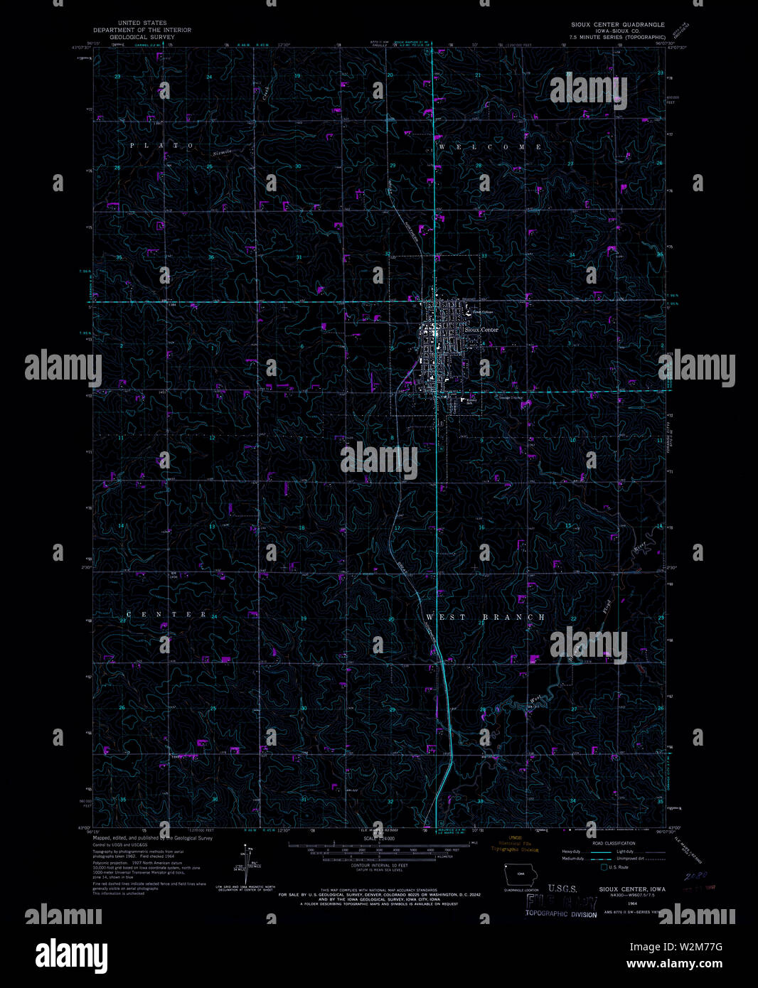 Map of sioux center hires stock photography and images Alamy