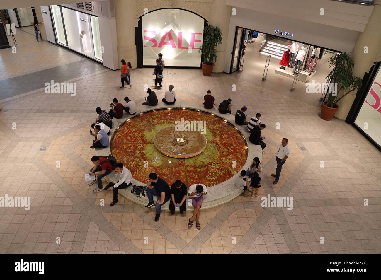Jul 6, 2019 People waiting at the Power plant Mall, Makati city