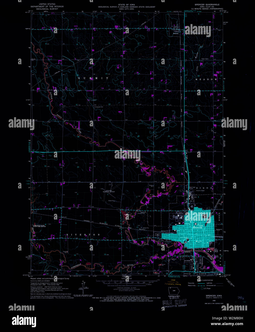 Spencer iowa map hi-res stock photography and images - Alamy