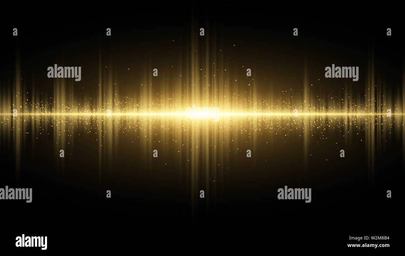 Sound waves of light golden on a dark background. Light effect. Background  for the radio, club, party. Vibration of light. Bright flash of light with  Stock Vector Image & Art - Alamy