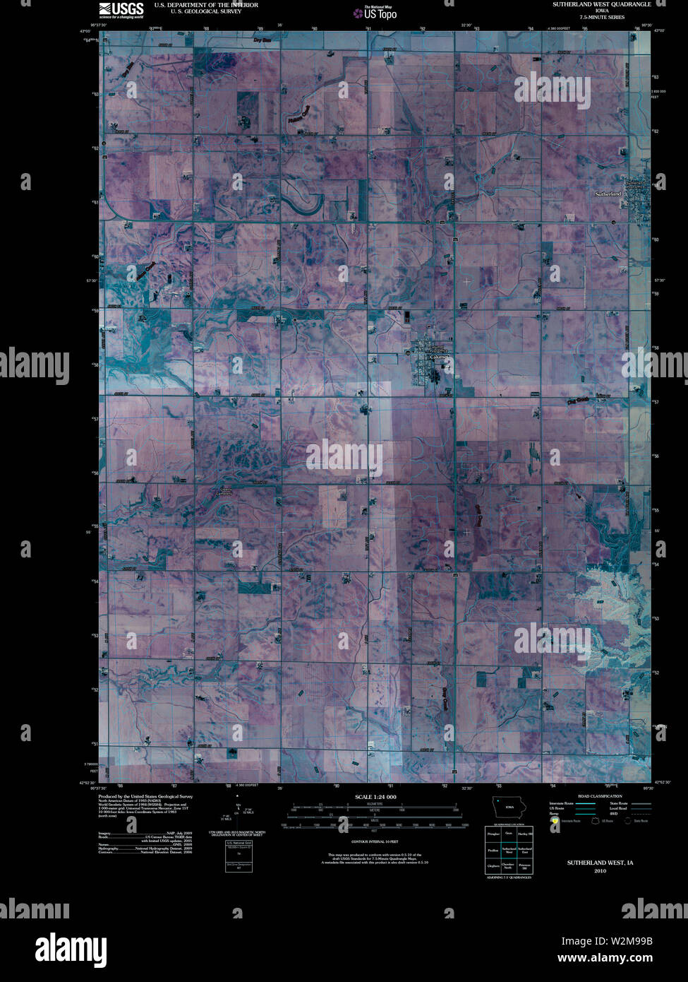 Sutherland iowa map hires stock photography and images Alamy