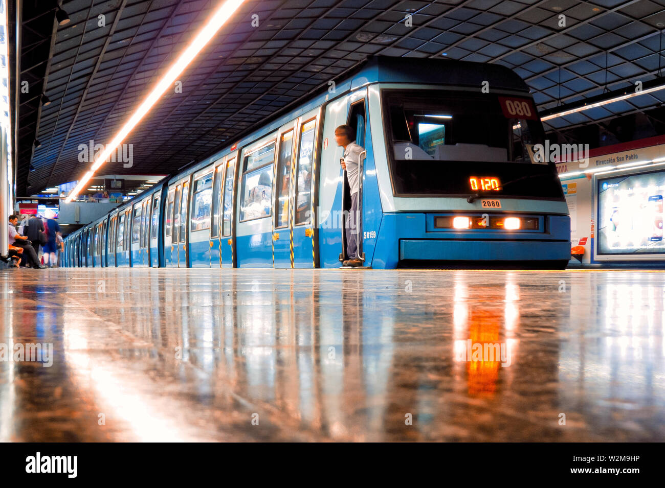 Ns93 SANTIAGO, CHILE - DECEMEBR 2014: A Metro de Santiago NS93 train at ...