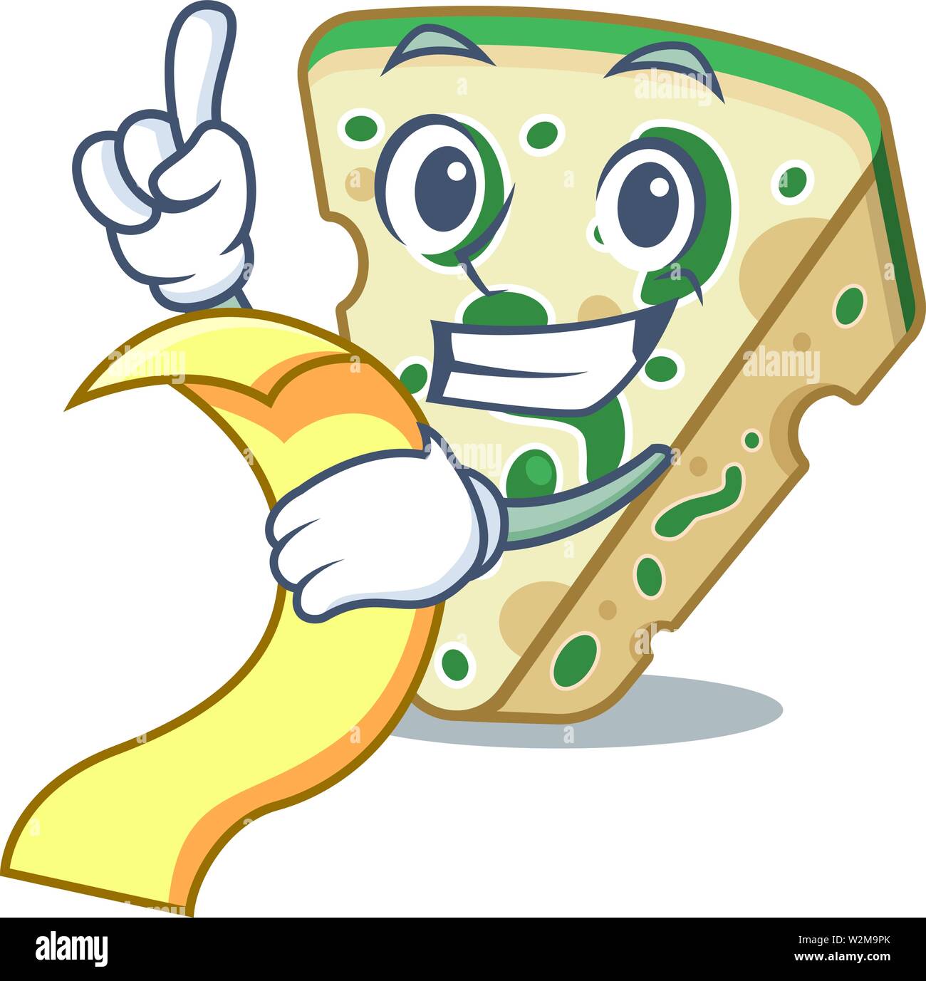 With menu blue cheese in the character fridge Stock Vector Image & Art