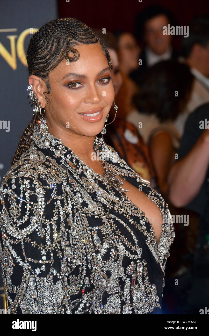 LOS ANGELES, USA. July 10, 2019: Beyonce Knowles-Carter at the world premiere of Disney's 'The Lion King' at the Dolby Theatre. Picture: Paul Smith/Featureflash Stock Photo