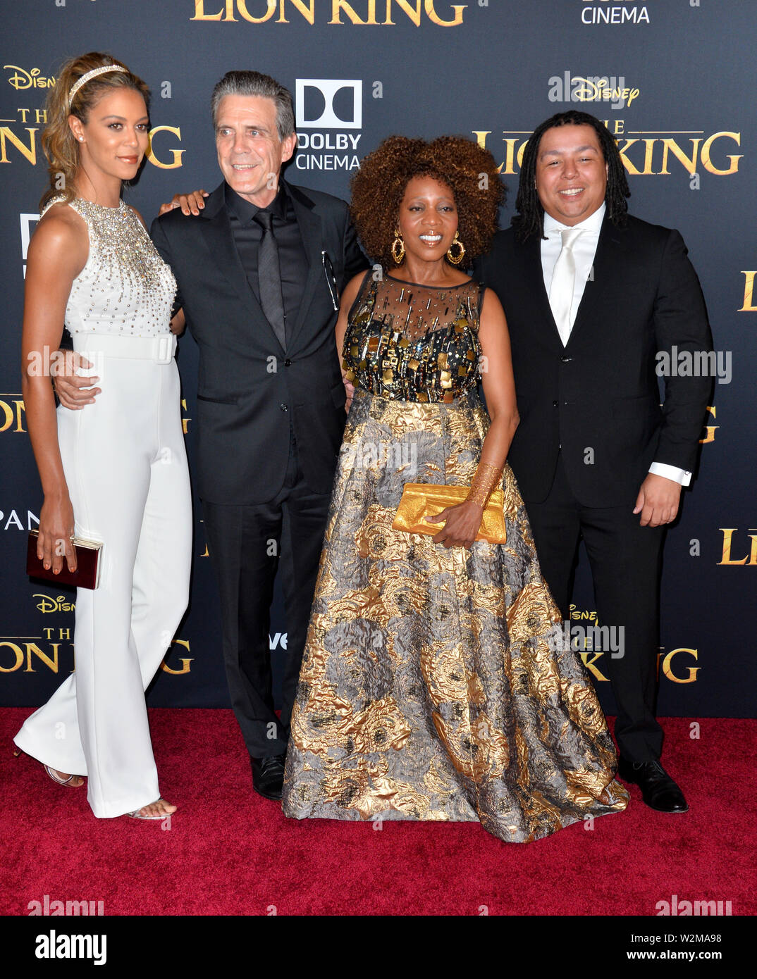 LOS ANGELES, USA. July 10, 2019: Alfre Woodard, Roderick Spencer, Duncan Spencer & Mavis Spencer at the world premiere of Disney's 'The Lion King' at the Dolby Theatre. Picture: Paul Smith/Featureflash Stock Photo