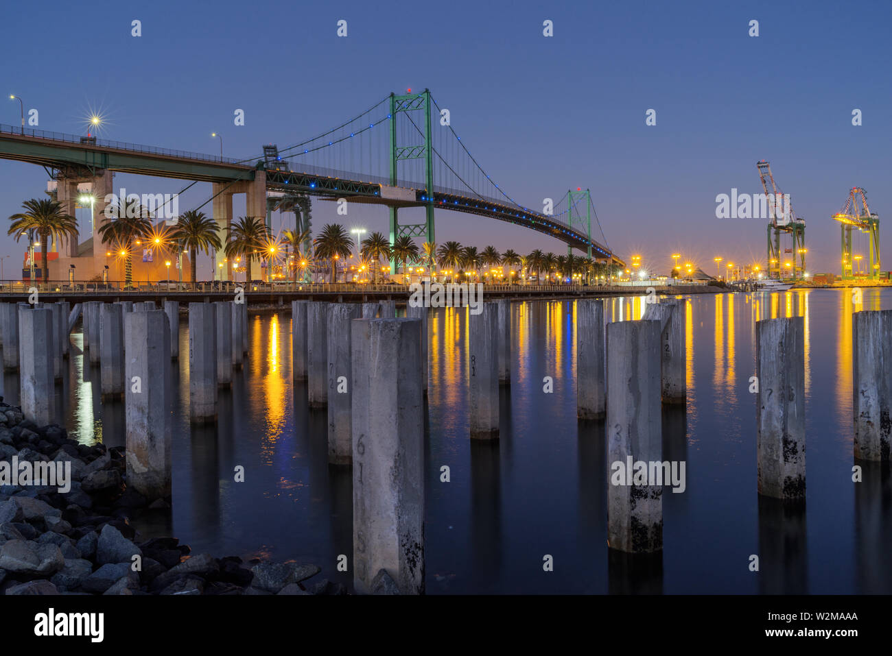The Vincent Thomas Bridge is a 1500footlong suspension bridge