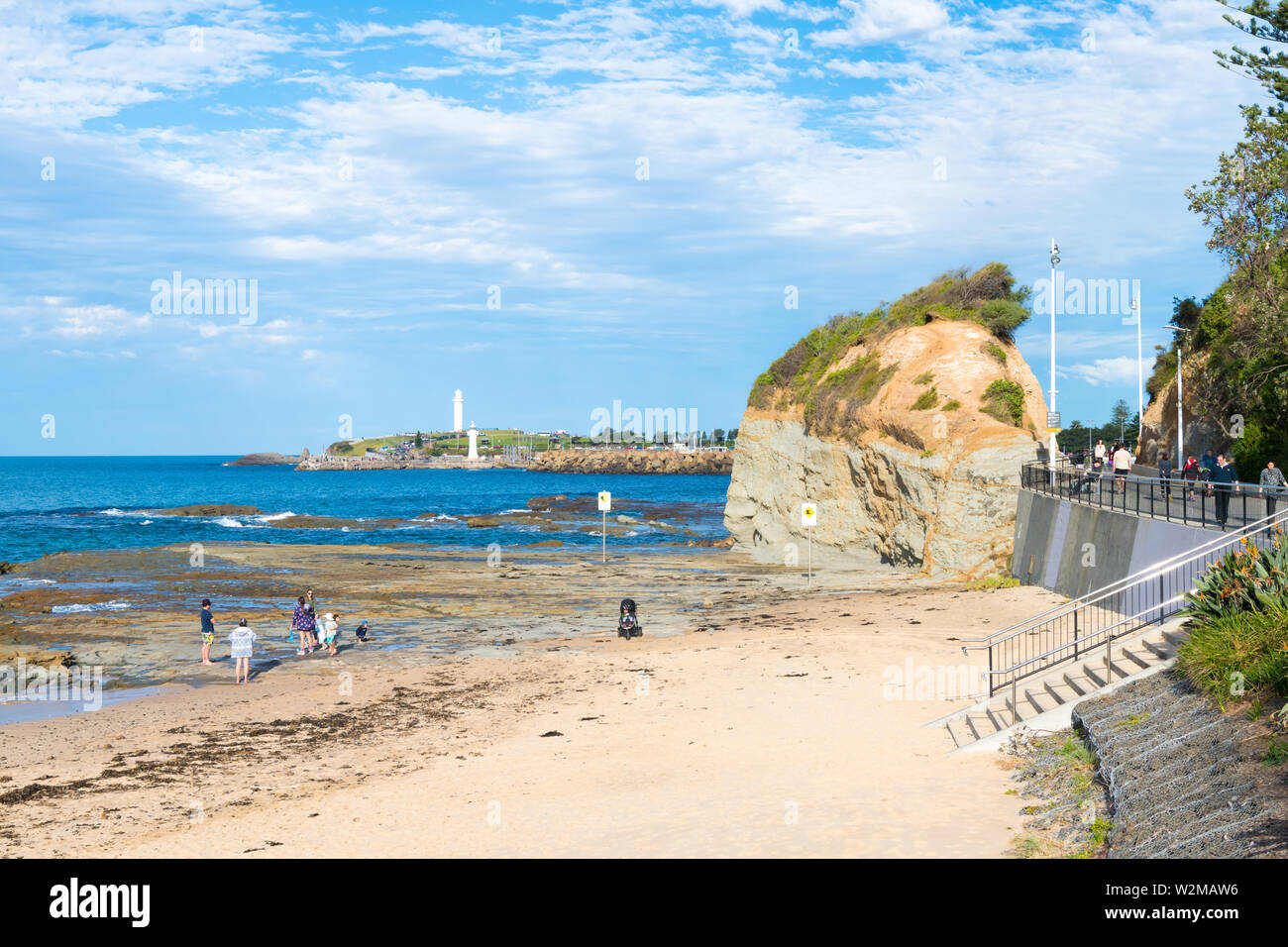 Wollongong, NSW, AustraliaJune 10, 2019 People enjoying the long