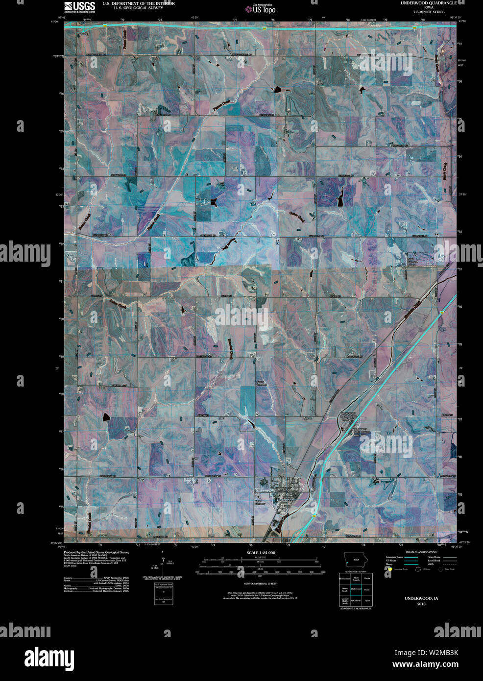 Map of underwood hires stock photography and images Alamy