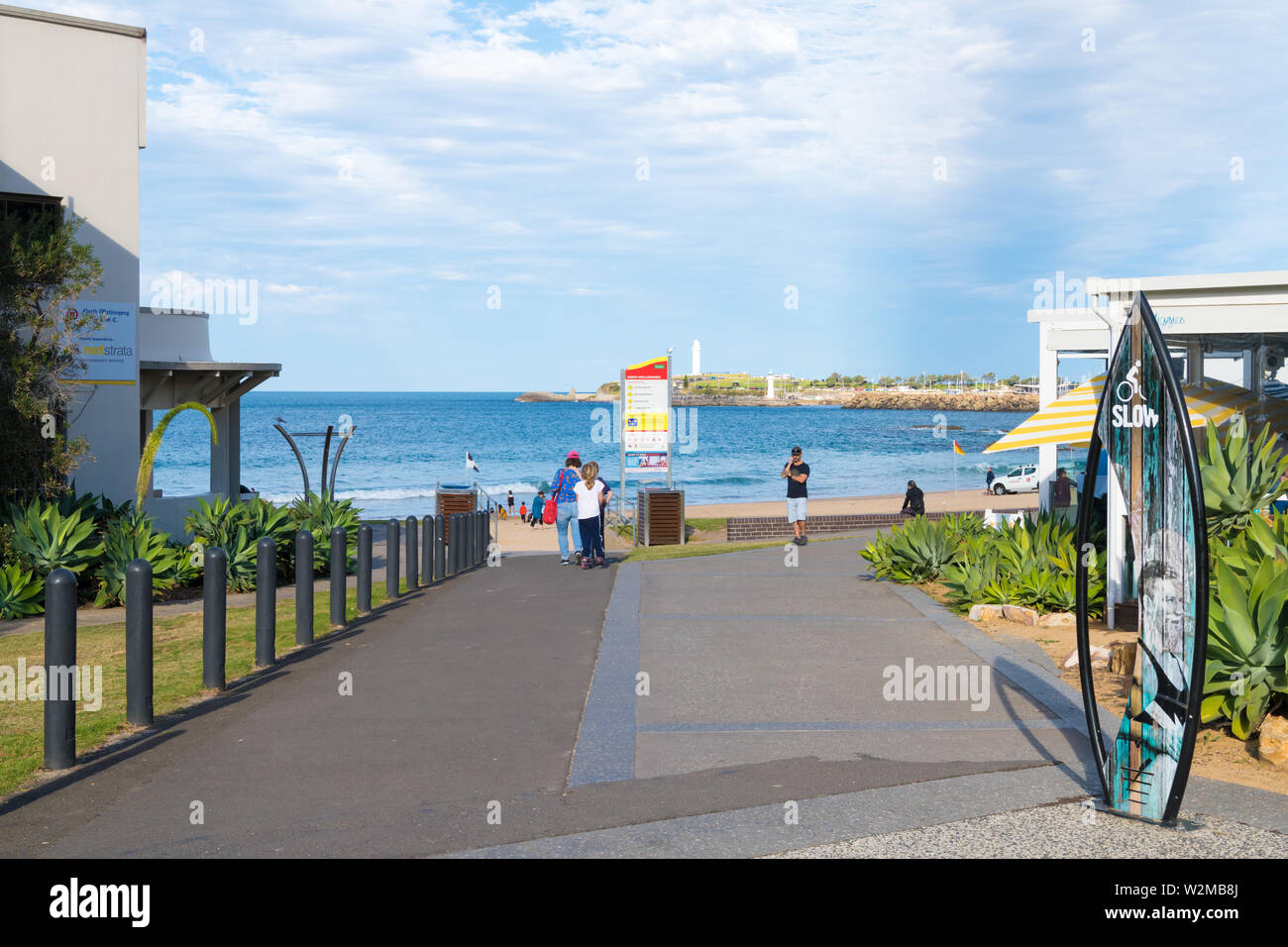 Wollongong, NSW, AustraliaJune 10, 2019 People enjoying the long