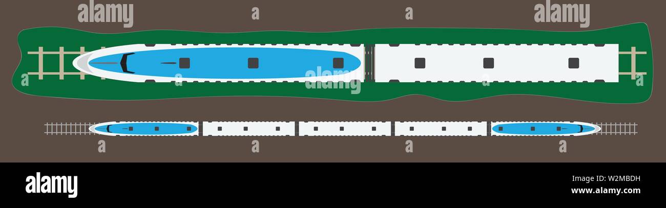 Top View of High Speet train Vector Stock Vector Image & Art - Alamy