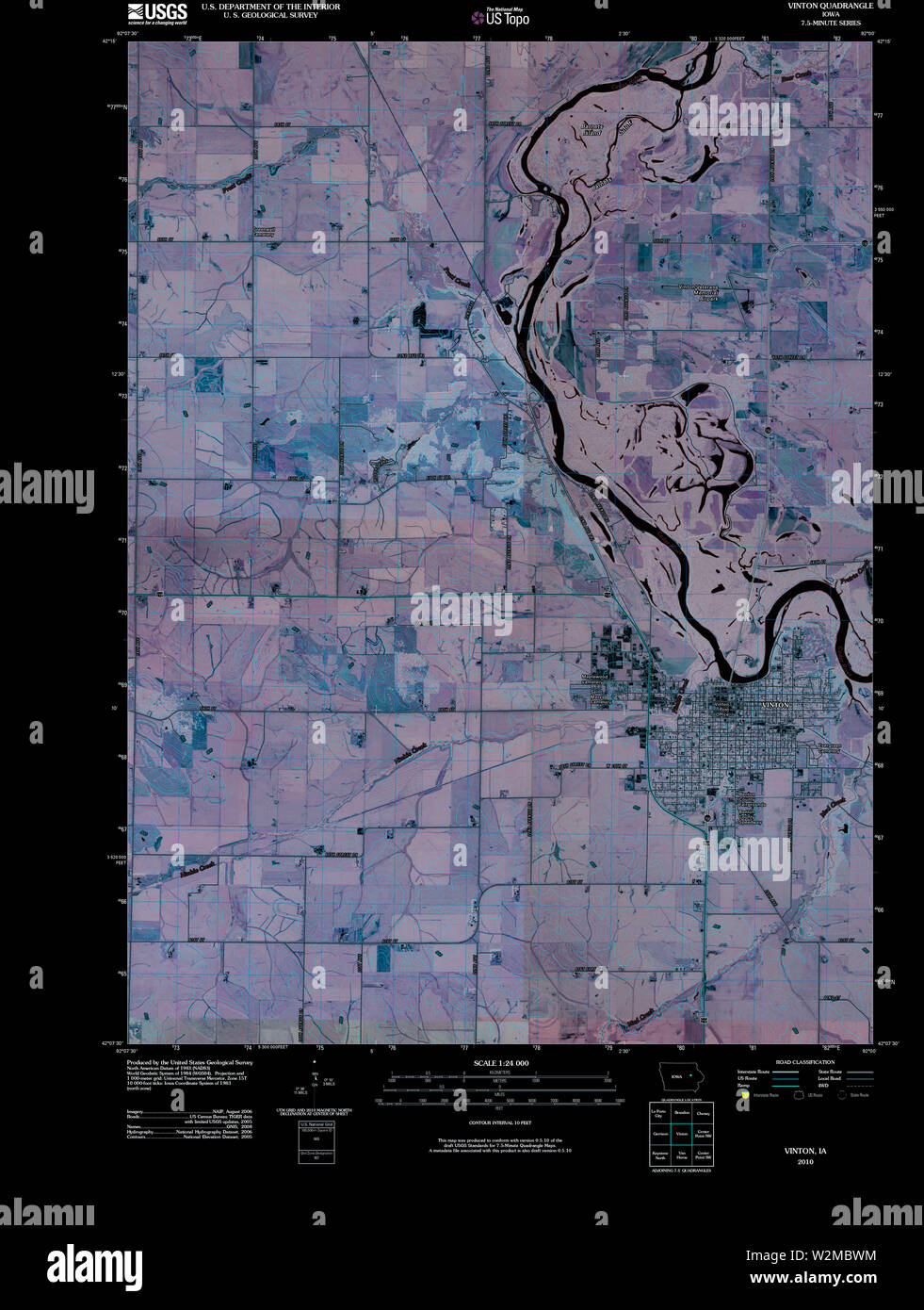 Map of vinton hires stock photography and images Alamy