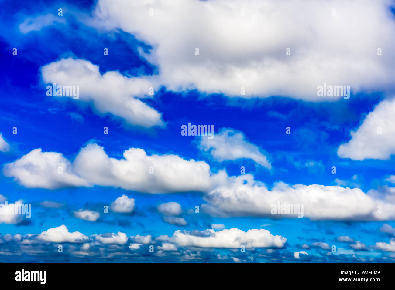 White clouds against blue sky in the background. Stock Photo