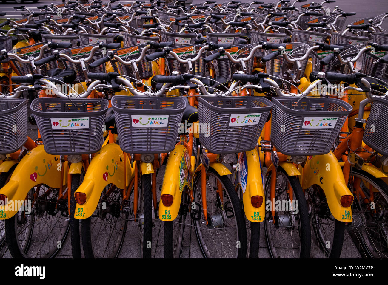 Taichung, Taiwan 5 Mar 2019 Bicycle for rent in Taichung, Taiwan