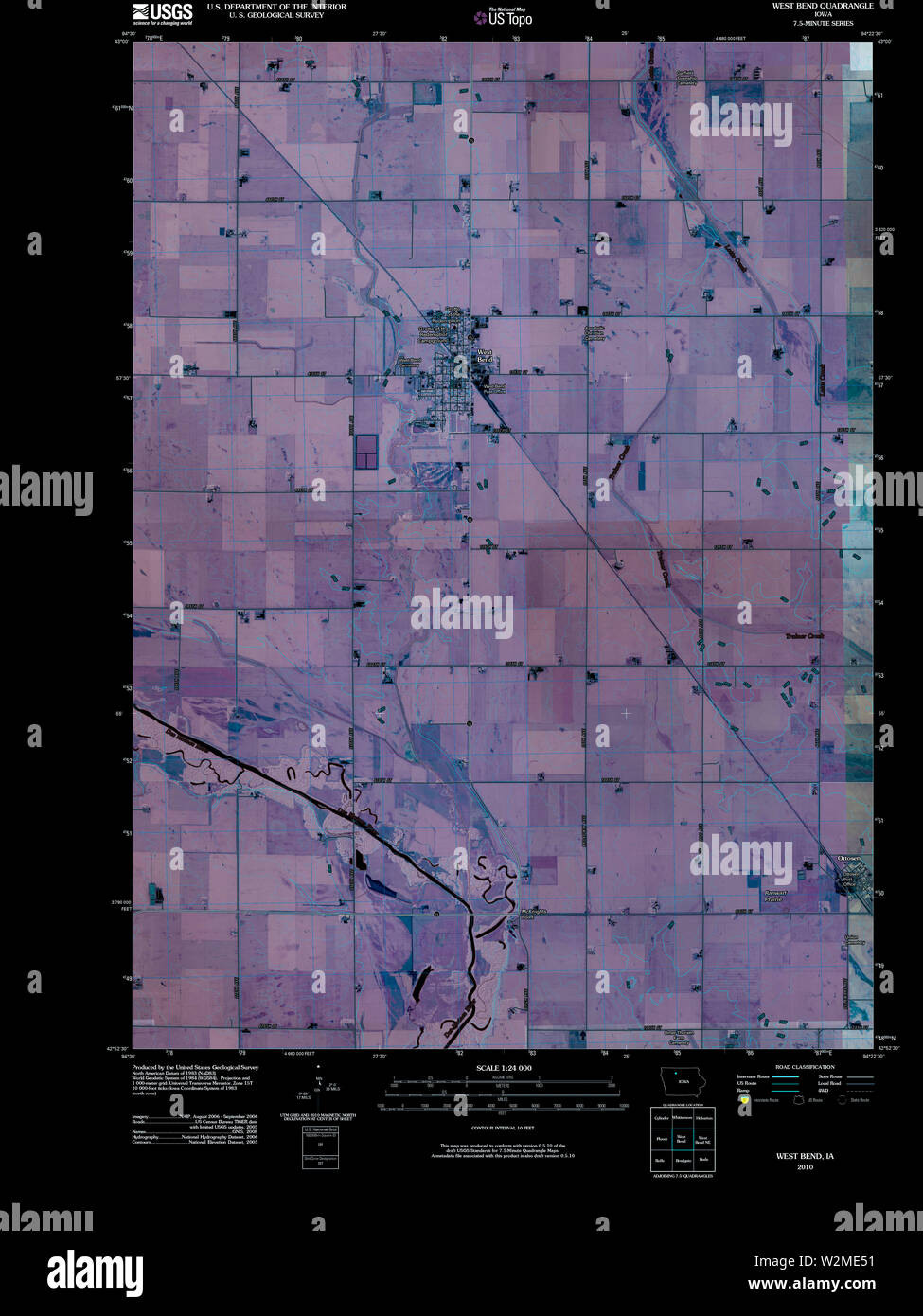 West Bend Iowa Map West Bend Iowa Map High Resolution Stock Photography And Images - Alamy