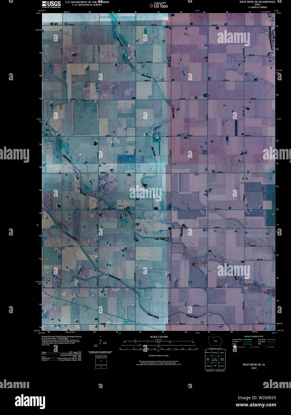 West bend iowa map hires stock photography and images Alamy
