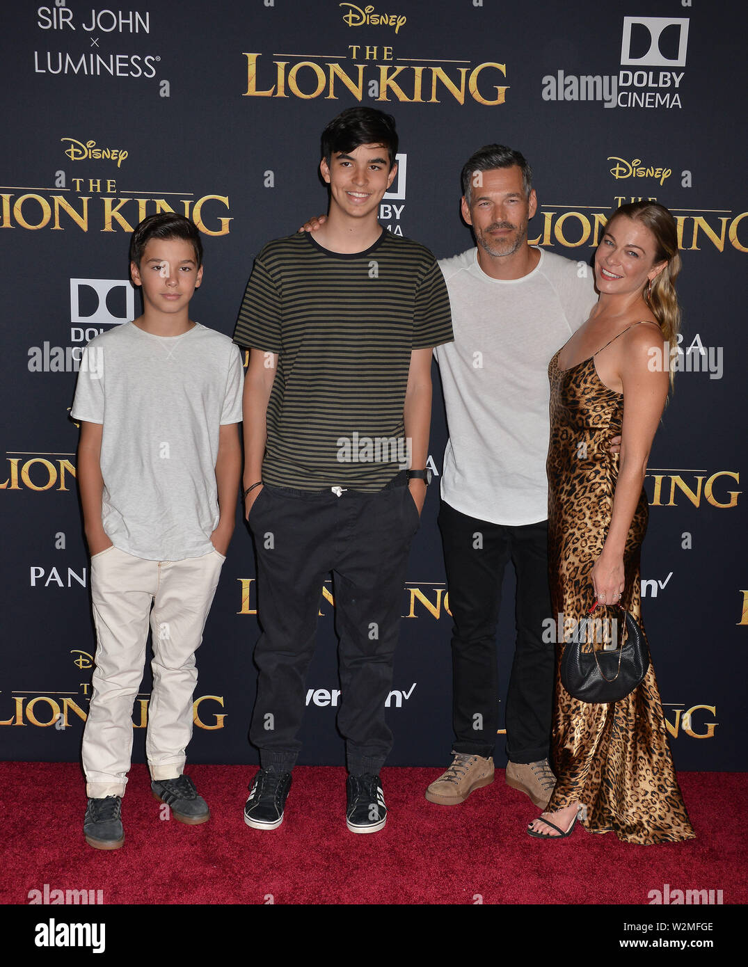 Los Angeles Usa 9th July 2019 Eddie Cibrian Leann Rimes And Kids 048 Attend The Premiere Of Disney S The Lion King At Dolby Theatre On July 09 2019 In Hollywood California Credit