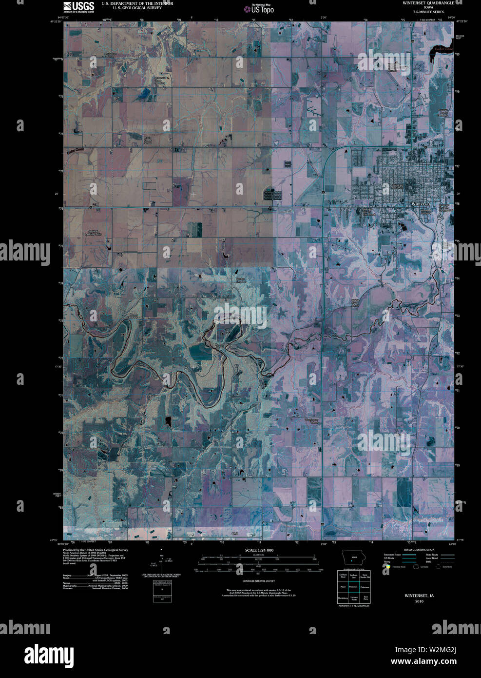 Winterset iowa map hi-res stock photography and images - Alamy