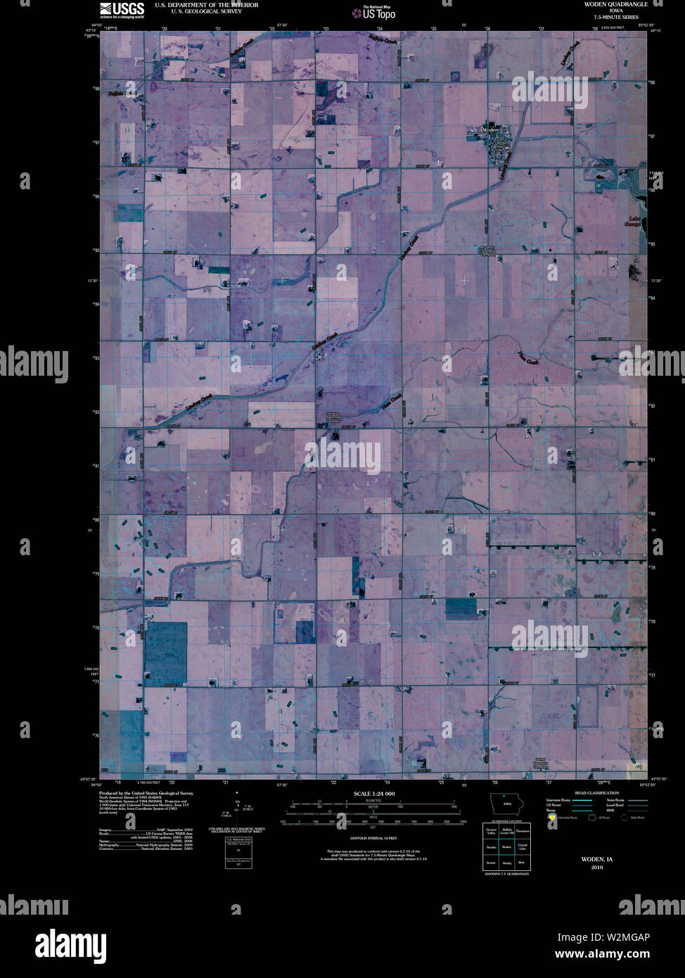 Woden iowa map hires stock photography and images Alamy