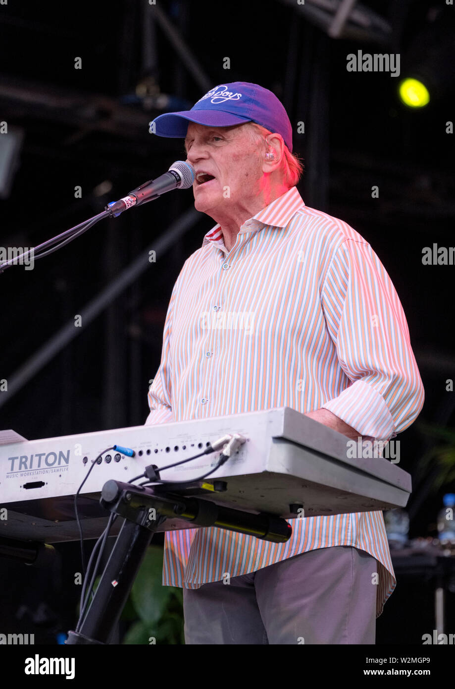 Bruce Johnston of The Beach Boys performing at The Cornbury Music Festival, Oxford, UK. July 7, 2019 Stock Photo