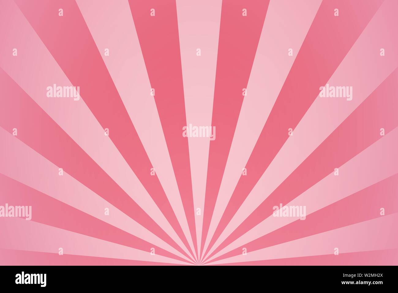 Pink radial beams and rays abstract girly background Stock Vector