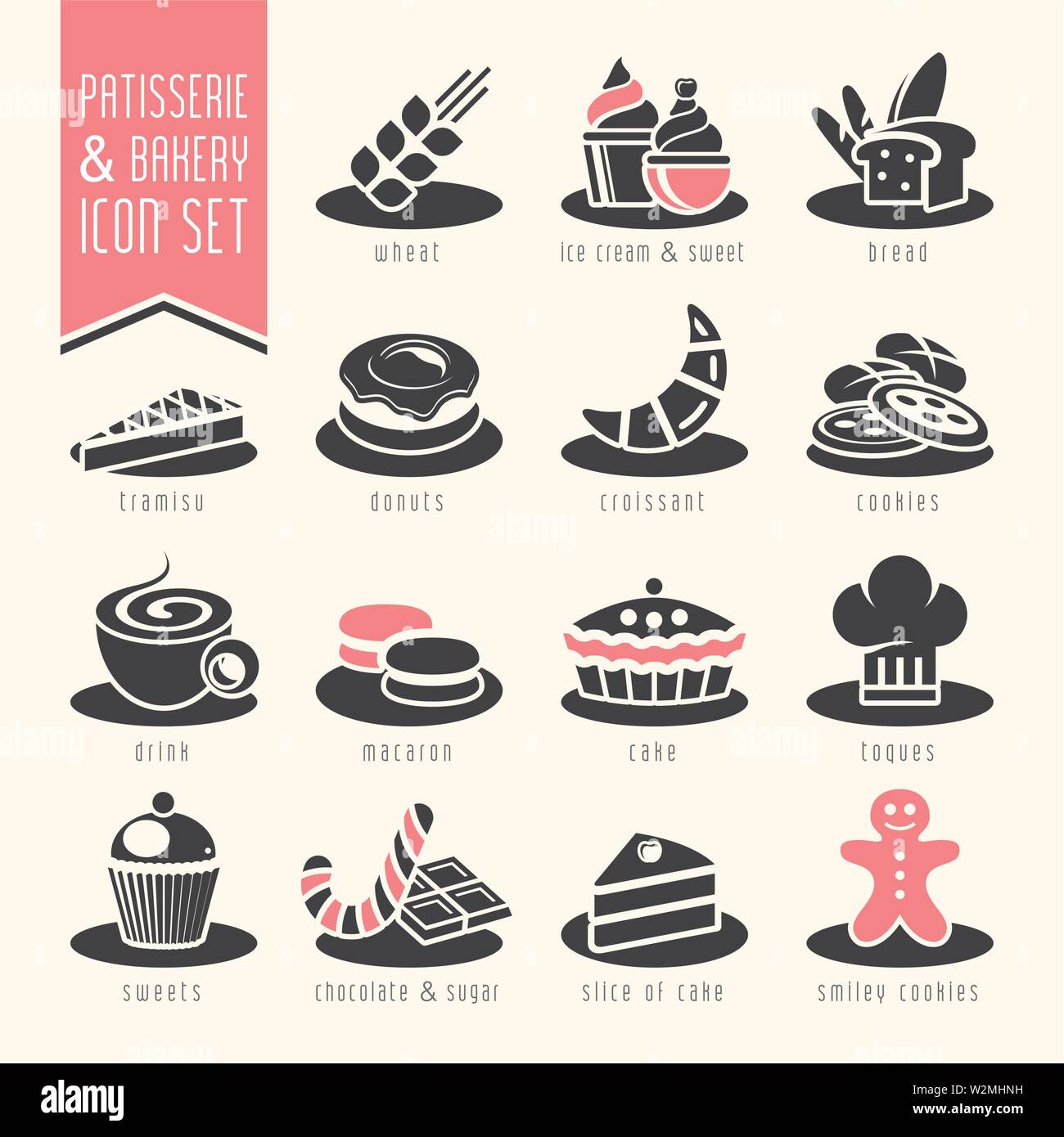 Bakery, pastry icon set Stock Vector Image & Art Alamy