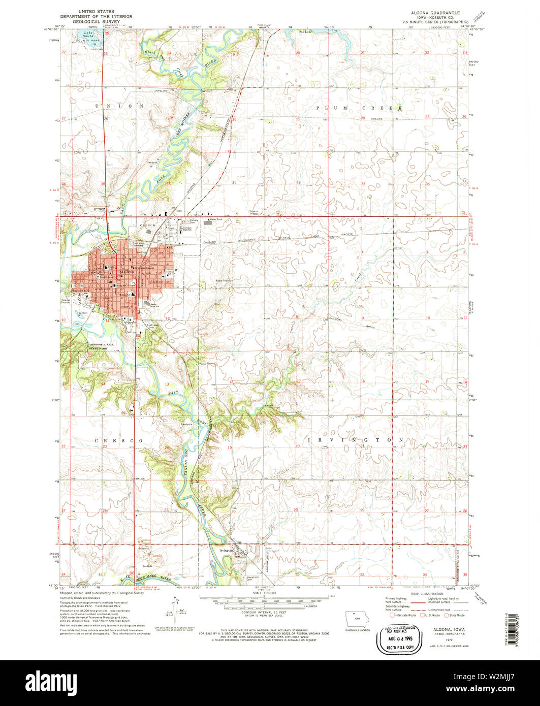 Map of algona Cut Out Stock Images & Pictures Alamy