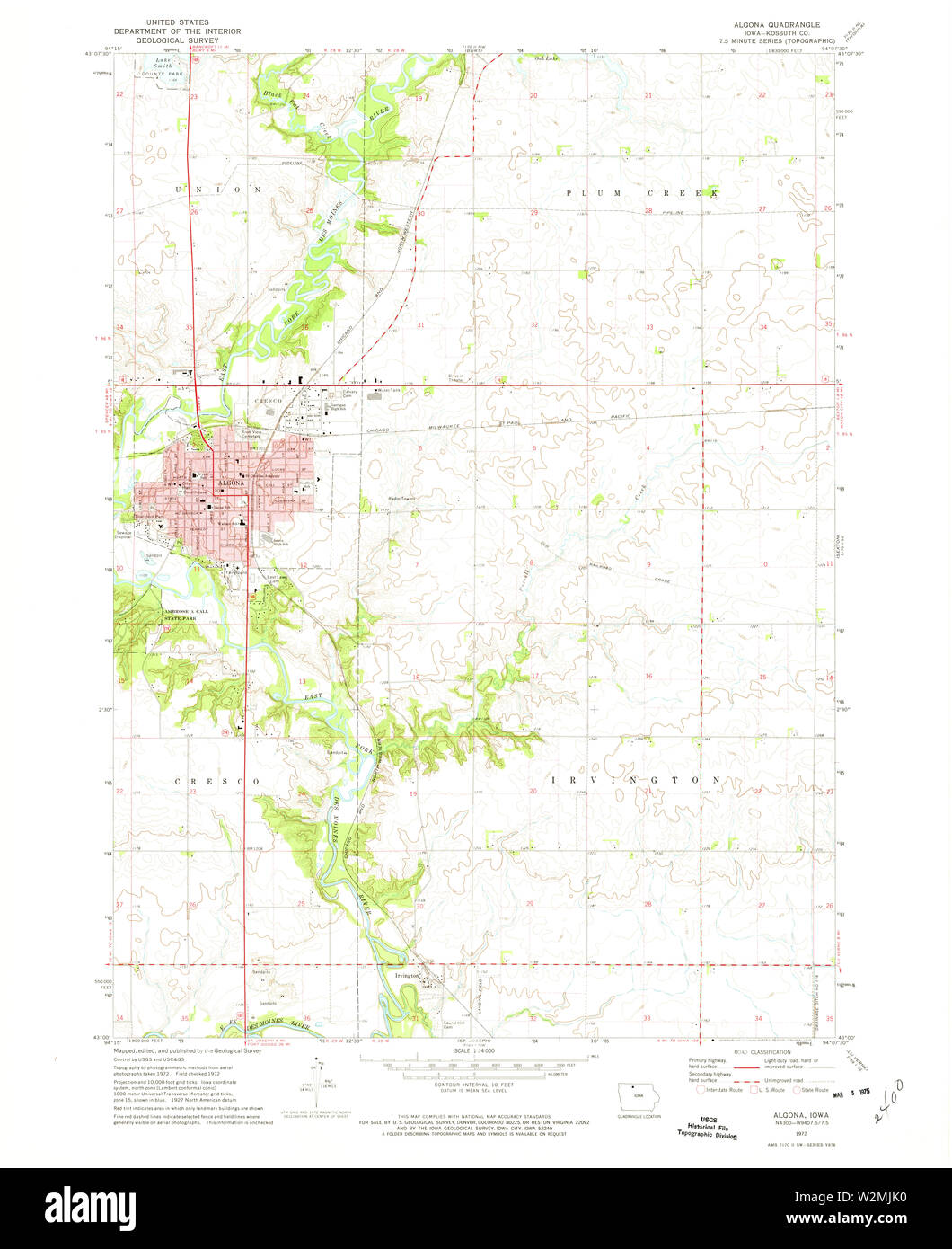Map of algona iowa Cut Out Stock Images & Pictures Alamy