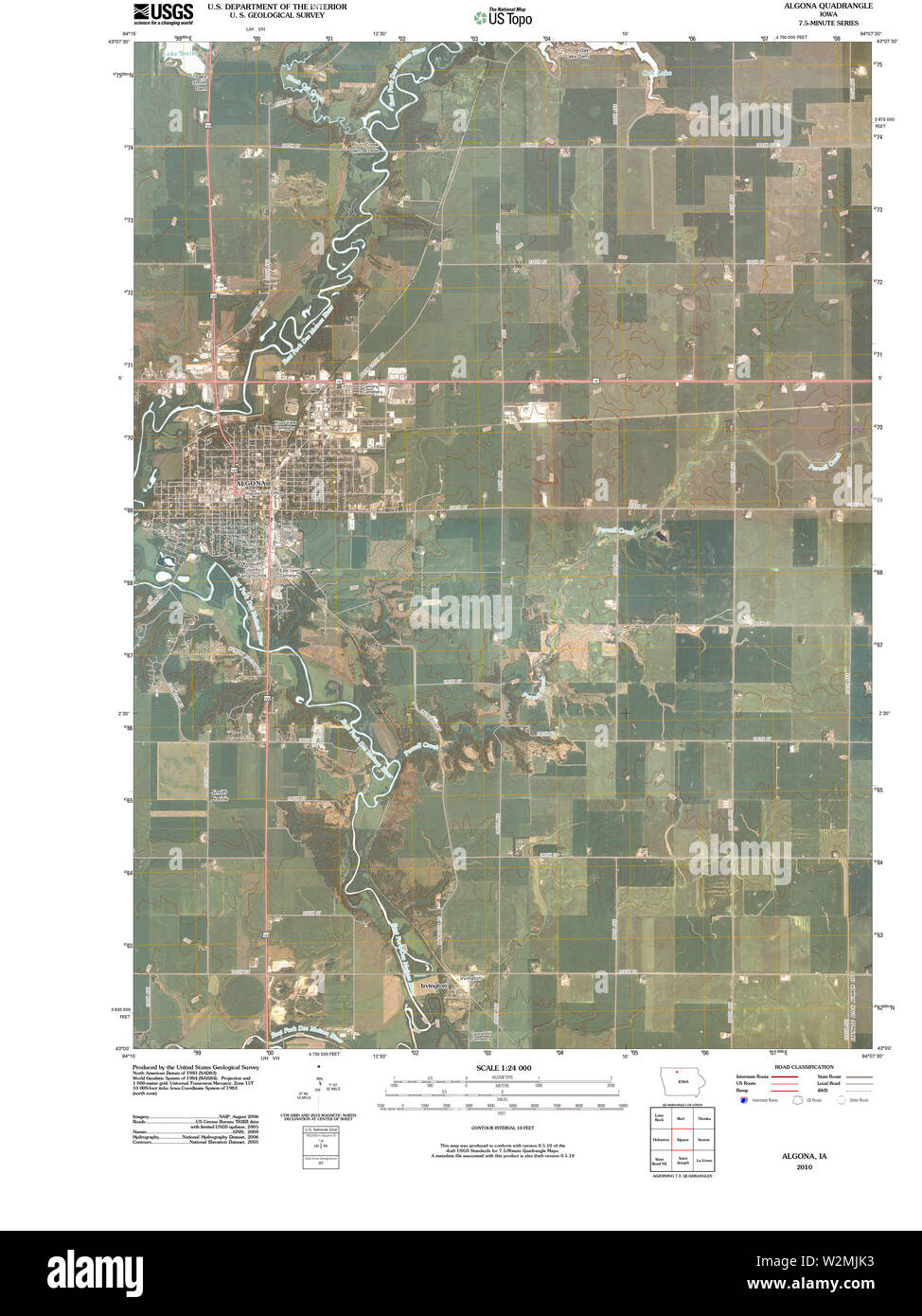 Map of algona iowa Cut Out Stock Images & Pictures Alamy