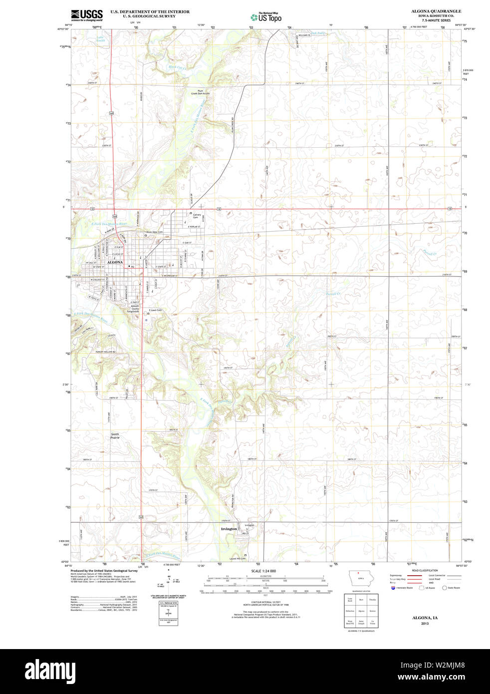 Map of algona hires stock photography and images Alamy