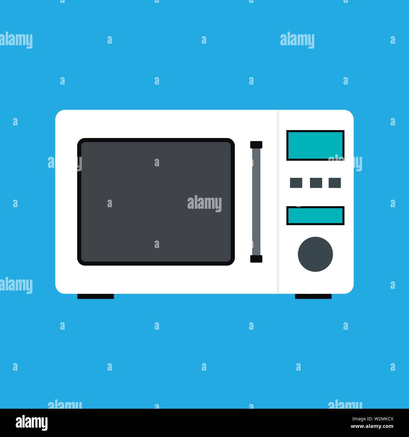 Microwave flat style icon. Vector eps10 illustration Stock Vector Image ...