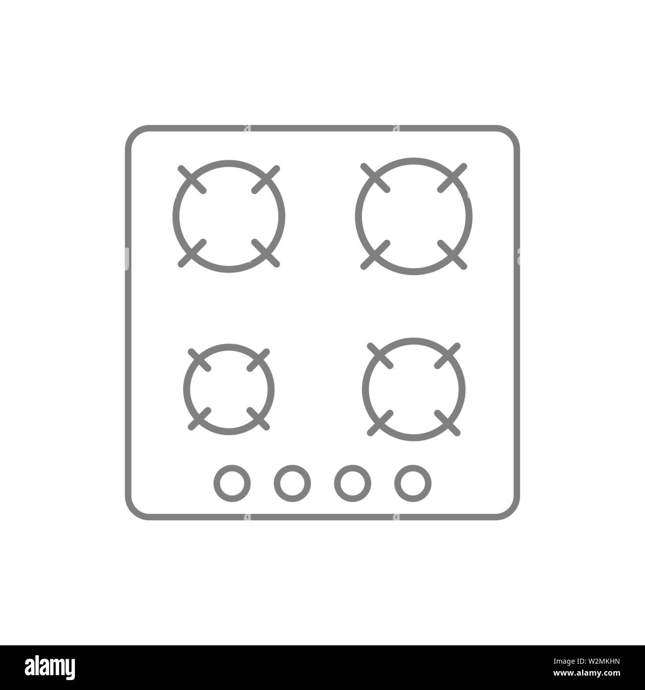 Kitchen stove icon symbol line style. Vector eps10 Stock Vector Image