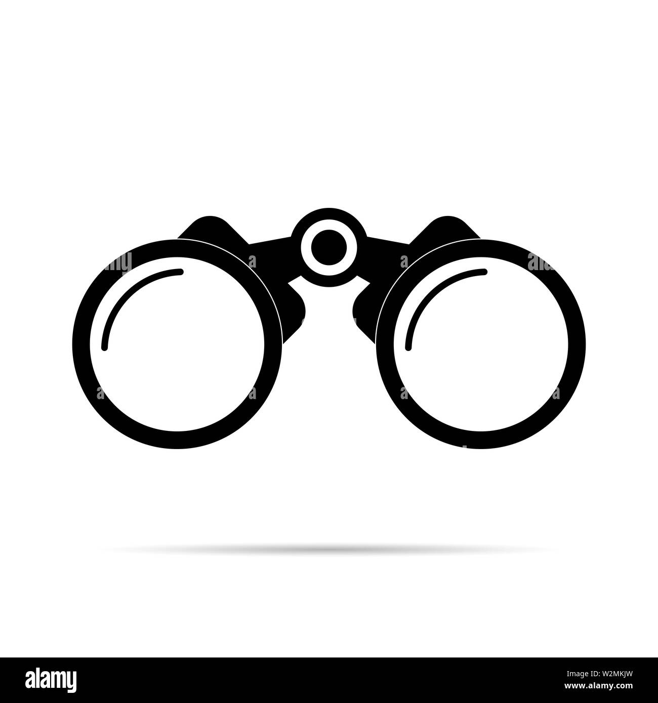 Binoculars icon symbol with shadow. Vector eps10 Stock Vector Image
